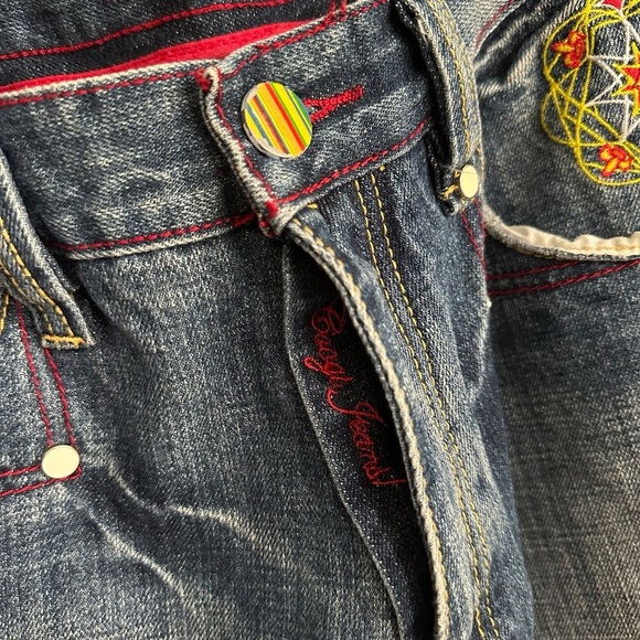 COOGI Vintage Y2K Jeans Embroidered Rainbow Urban Hip Hop Spellout 32x34 - Picture 5 of 16